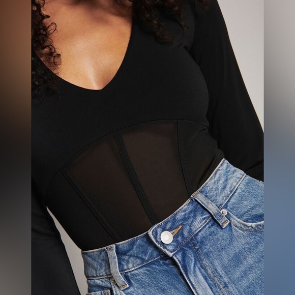 Dynamite Mesh Bodysuit Long Sleeve - Picture 2 of 7